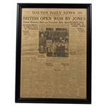 1926 British Open Won By Jones Dayton Daily News Newspaper Page - June 25th
