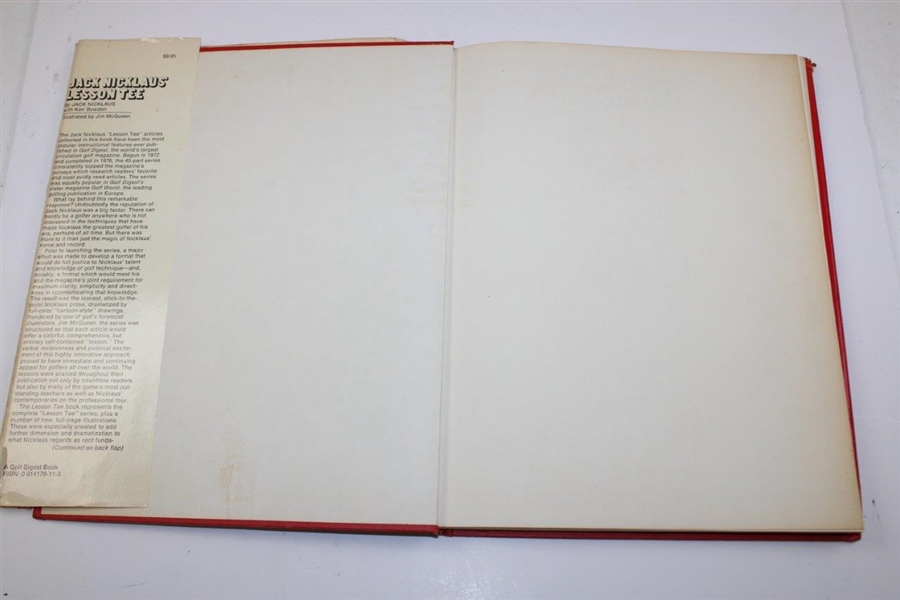 Jack Nicklaus Signed 1977 'Jack Nicklaus' Lesson Tee' Book JSA ALOA