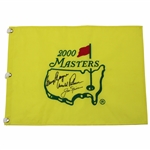 Big 3 Palmer, Nicklaus & Player Signed 2000 Masters Embroidered Flag JSA ALOA
