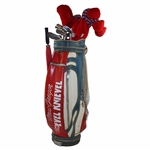 Evel Knievels Personal Match Used Golf Bag w/MacGregor Tourney Irons, Woods & Putter w/Headcovers