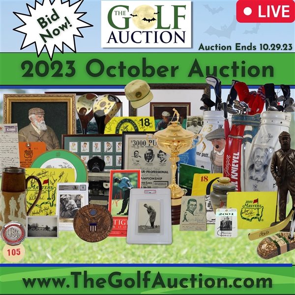 2023 October Golf Memorabilia Auction Ends Sunday - Bid Now!