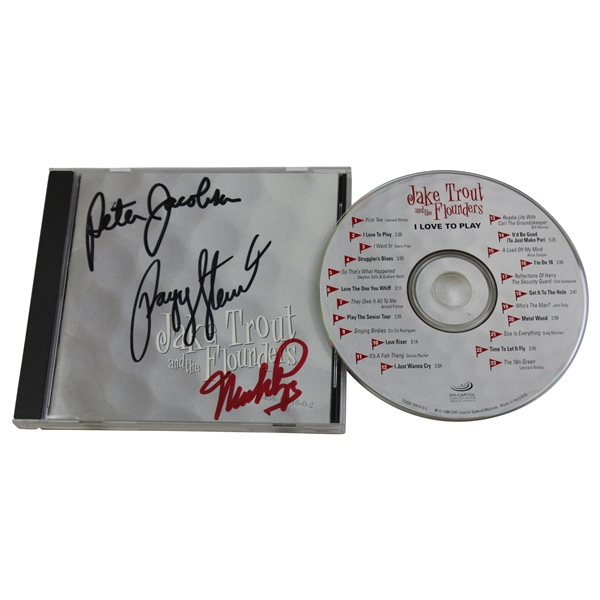 Payne Stewart, Jacobson & Lye Signed Jake Trout and the Flounders CD Case w/CD JSA ALOA