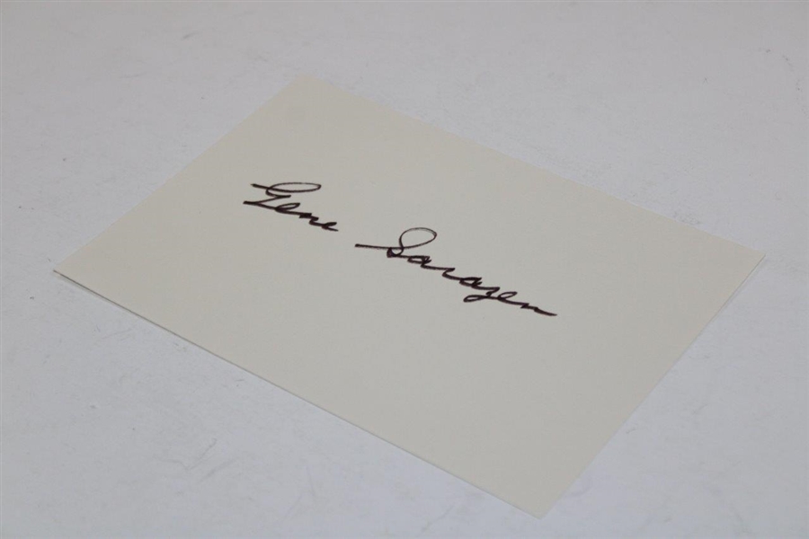 Gene Sarazen Signed 4x6 Card JSA ALOA