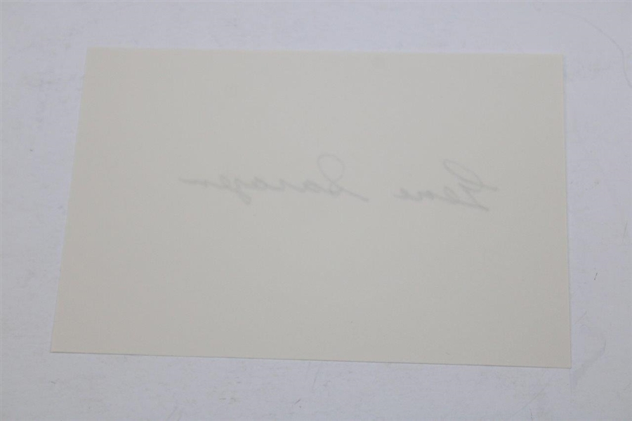 Gene Sarazen Signed 4x6 Card JSA ALOA