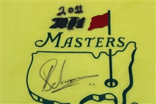 Charl Schwartzel Signed 2001 Masters Embroidered Flag JSA ALOA