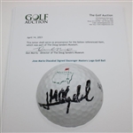 Jose Maria Olazabal Signed Slazenger Masters Logo Golf Ball JSA ALOA