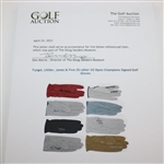 Furgol, Littler, Jones & Five (5) other US Open Champions Signed Golf Gloves JSA ALOA