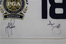 Rose, Harrington, Dufner & Scott Signed PGA Grand Slam of Golf at Bermuda Flag JSA ALOA