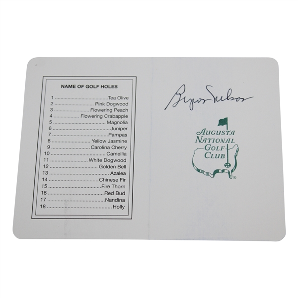 Byron Nelson Signed Augusta National Golf Club Scorecard JSA ALOA
