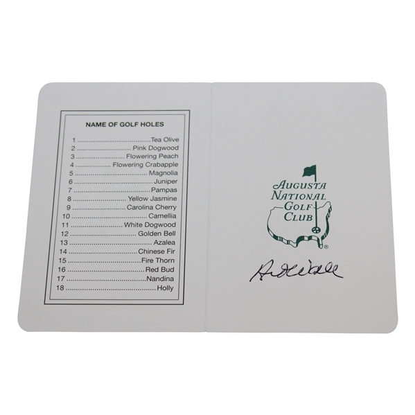 Art Wall Signed Augusta National Golf Club Scorecard JSA ALOA
