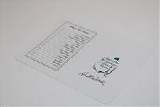 Art Wall Signed Augusta National Golf Club Scorecard JSA ALOA