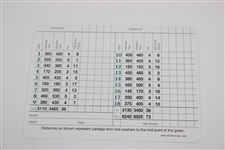 Art Wall Signed Augusta National Golf Club Scorecard JSA ALOA