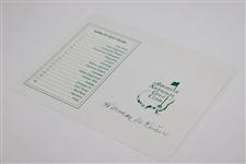 Herman Keiser Signed Augusta National Golf Club Scorecard JSA ALOA