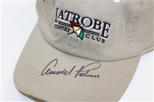 Arnold Palmer Signed Latrobe Country Club Khaki Hat JSA ALOA