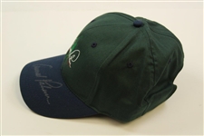 Arnold Palmer Signed 'Arnold Palmer' Latrobe Country Club Green w/Navy Hat JSA ALOA