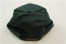 Arnold Palmer Signed 'Arnold Palmer' Latrobe Country Club Green w/Navy Hat JSA ALOA