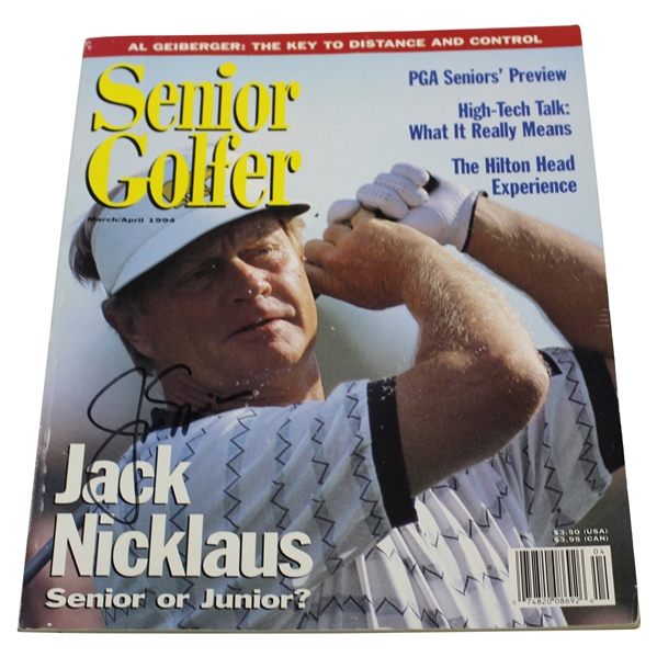 Jack Nicklaus Signed 1994 Senior Golfer Magazine JSA ALOA