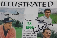 Wall, Thompson, Bolt, And Finsterwald Signed 1959 Sports Illustrated Us Open Magazine JSA ALOA