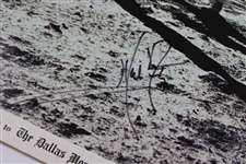 Astronaut Neil Armstrong Signed 1969 Dallas Morning 'One Giant Leap' News JSA ALOA