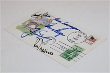 Big 3' Palmer, Nicklaus & Player Plus Trevino & Sarazen Signed Bobby Jones Cachet JSA ALOA