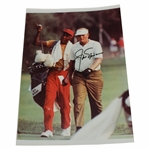 Jack Nicklaus Signed Photo w/ Caddie JSA ALOA