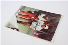 Jack Nicklaus Signed Photo w/ Caddie JSA ALOA