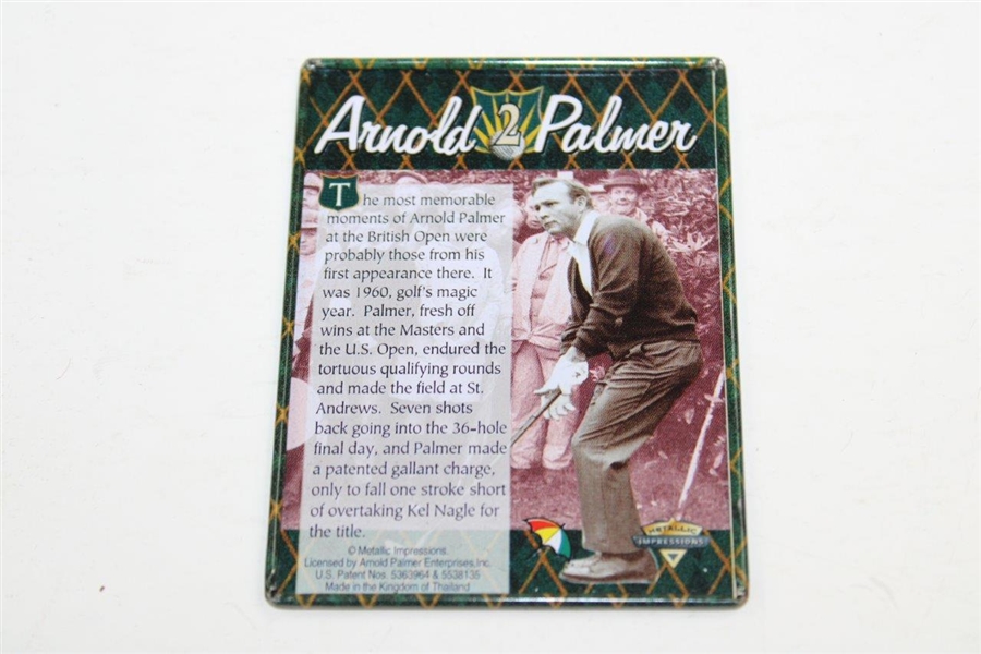 Arnold Palmer Signed Metallic Golf Card JSA ALOA
