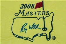 Ray Floyd Signed 2008 Masters Embroidered Flag JSA ALOA