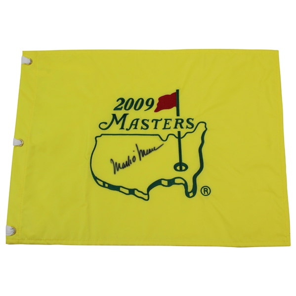 Mark OMeara Signed 2009 Masters Embroidered Flag JSA ALOA
