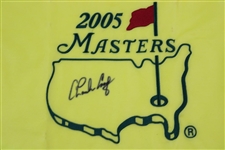 Charles Coody Signed 2005 Masters Embroidered Flag JSA ALOA