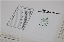 Masters Champs Archer, Zoeller, Stadler & Brewer Signed Augusta National Scorecards JSA ALOA