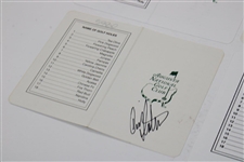 Masters Champs Archer, Zoeller, Stadler & Brewer Signed Augusta National Scorecards JSA ALOA