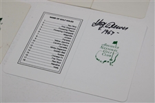 Masters Champs Archer, Zoeller, Stadler & Brewer Signed Augusta National Scorecards JSA ALOA