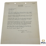 Olin Dutra Signed 1935 Typed Letter to George Jacobus on Personal Letterhead 7/25 JSA ALOA