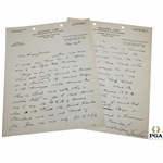 George Low Signed 1935 Handwritten Letter to George Jacobus on Personal Letterhead 9/22 JSA ALOA