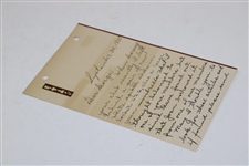 Paul Runyan Signed 1935 Handwritten Letter to George 9/30 JSA ALOA