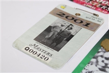 2001, 2002, 2004, 2005, 2006 & 2010 Masters SERIES Badges - Tiger & Mickelson Wins