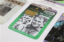 2001, 2002, 2004, 2005, 2006 & 2010 Masters SERIES Badges - Tiger & Mickelson Wins