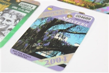 2001, 2002, 2004, 2005, 2006 & 2010 Masters SERIES Badges - Tiger & Mickelson Wins