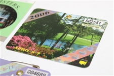 2001, 2002, 2004, 2005, 2006 & 2010 Masters SERIES Badges - Tiger & Mickelson Wins