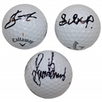 Byeong-Hun An, Sahith Theegala & Sam Burns Signed Golf Balls JSA ALOA