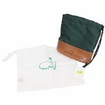 Masters Tournament Logo Leather & Fabric Valuables Drawstring Pouch w/Bag