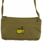 Masters Tournament Logo Canvas Khaki Zip Carry Bag/Purse