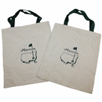 Two (2) The Masters Tournament Logo Canvas Long Carry Bags