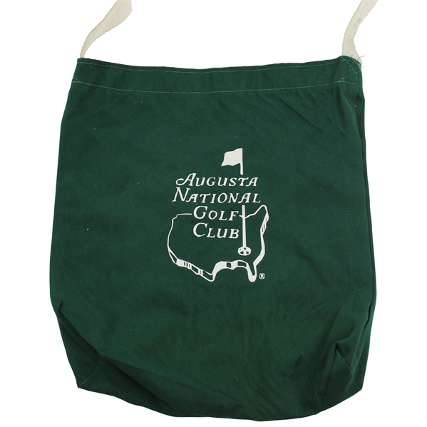 Augusta National Golf Club Logo Canvas Green w/White Logo Carry Bag - Used