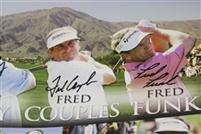 Daly, Couples, Ames & Funk Signed 2006 LG Skins Game Poster JSA ALOA