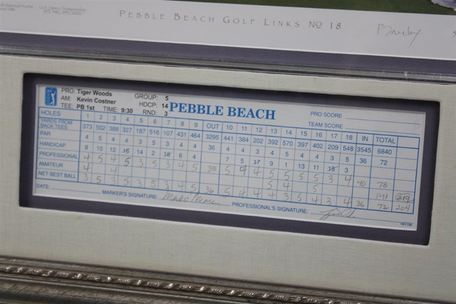 Tiger Woods' Signed Official Used 1999 AT&T Pro-Am Competitor Final Rd. Scorecard w/Print JSA ALOA