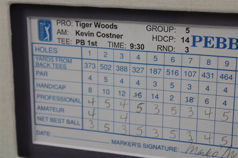 Tiger Woods' Signed Official Used 1999 AT&T Pro-Am Competitor Final Rd. Scorecard w/Print JSA ALOA