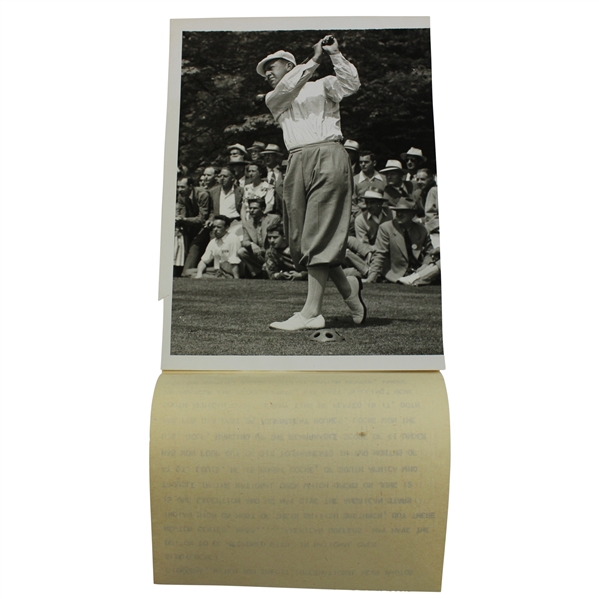Bobby Locke 1947 US Open Press Photo