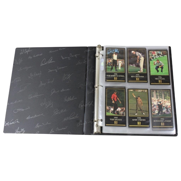 Champions Of Golf Masters Collection Golf Cards in Binder - 1934-1998